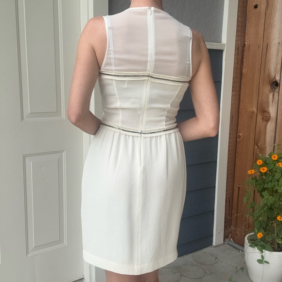 Sandro Rapprochement Dress in White - Picture 3 of 15